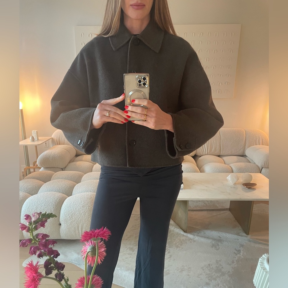 Zara Brown Wool Short Coat